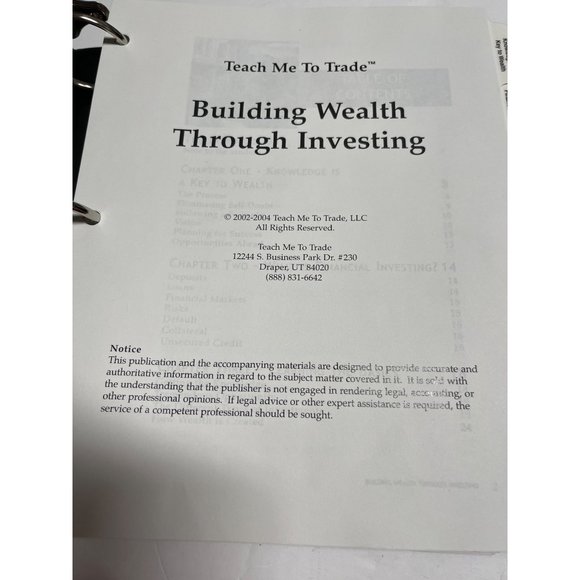 Building Wealth Through Investing Plus 1 CDs By Teach Me To Trade - Picture 3 of 4